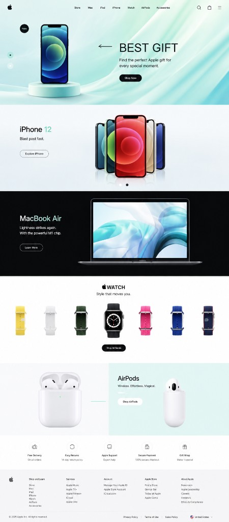 Apple Store Style E-commerce Website