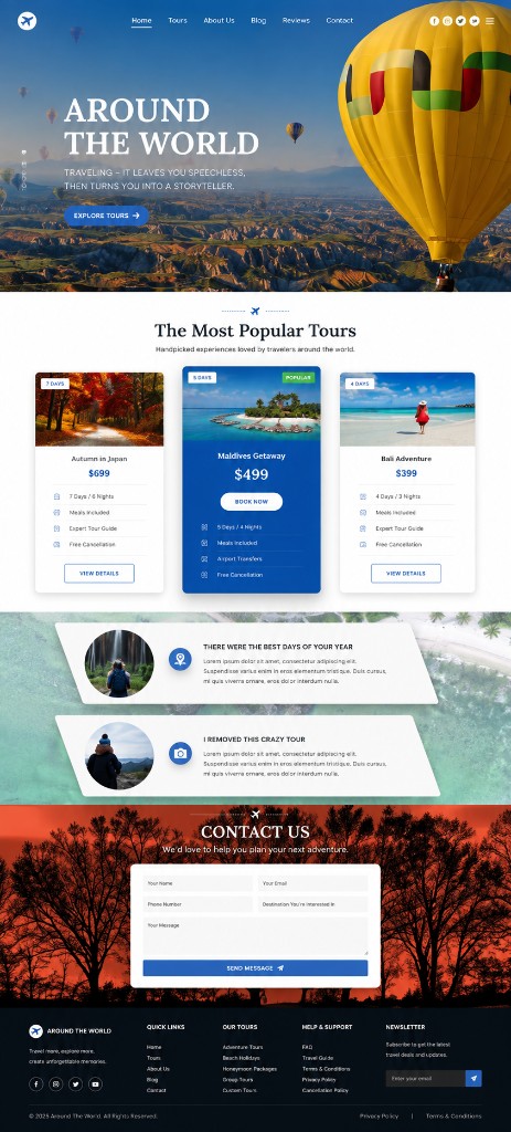 Around The World - Travel Agency Website