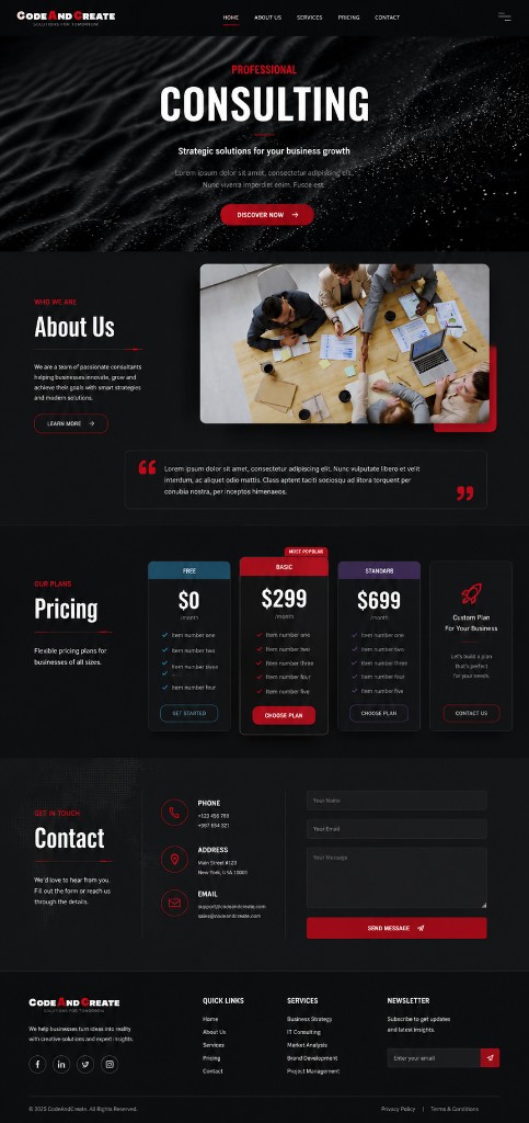 Professional Consulting Business Website